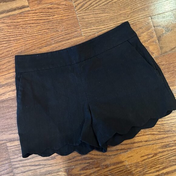 LOFT Riviera Shorts in Scalloped Linen Cotton Size 0 Preppy Classic - Picture 4 of 12